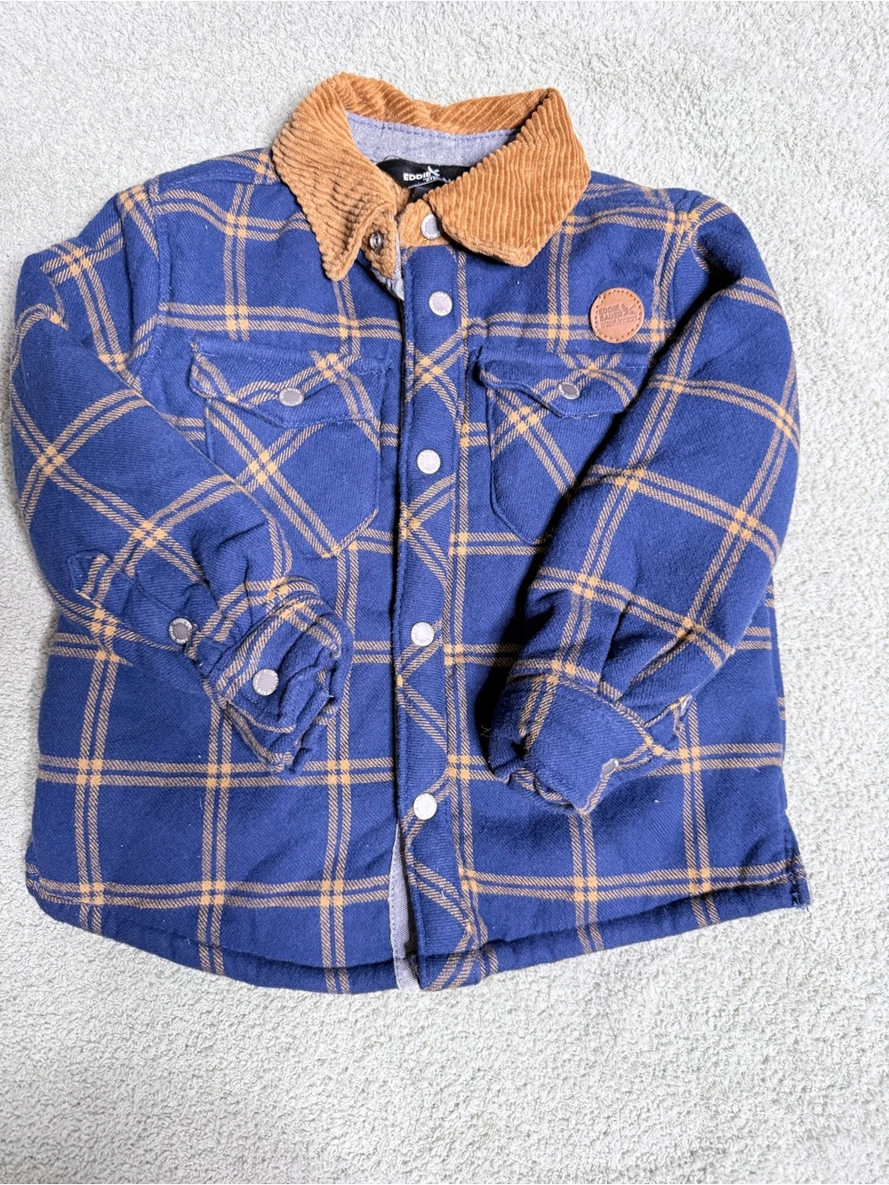Eddie Bauer Kids 2T Sherpa Lined Plaid Shacket Jacket